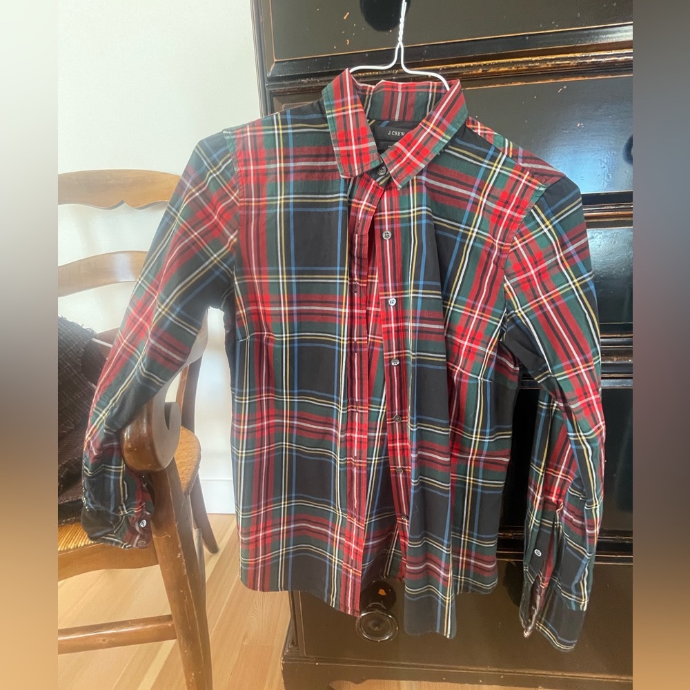 J Crew  tartan plaid button down size 6